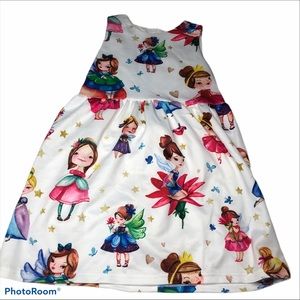 Whimsical Fairy Print Kids Dress